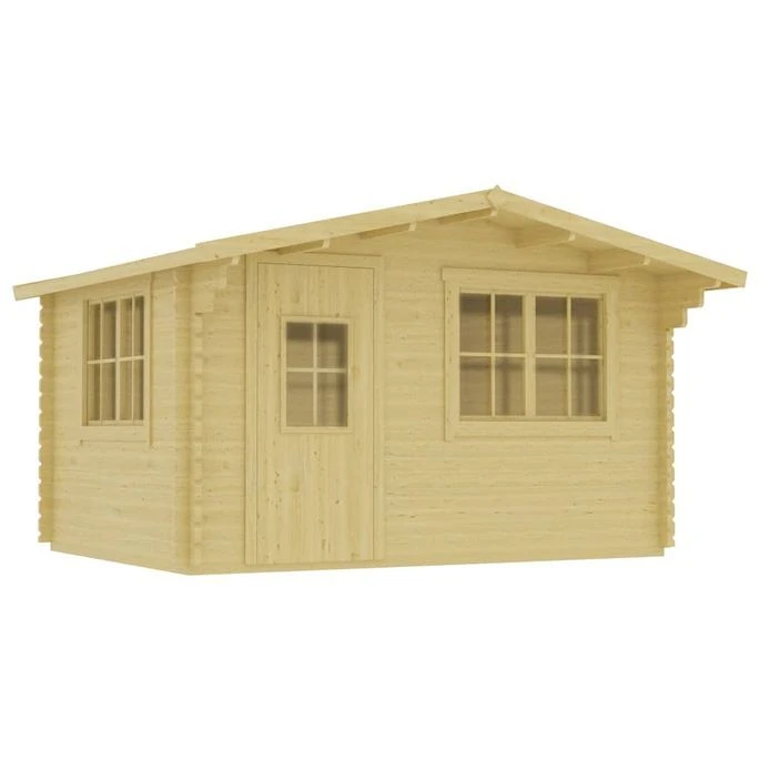 49544 Log Cabin 44 Mm 400x376x243,5 Cm Solid Pinewood – Image 2