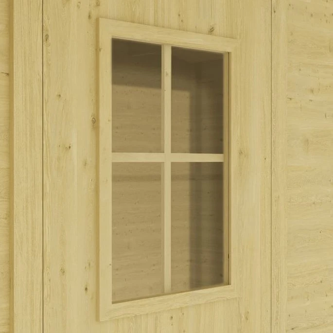 49544 Log Cabin 44 Mm 400x376x243,5 Cm Solid Pinewood – Image 6