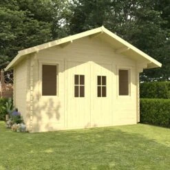 49546 Log Cabin 44 Mm 4x3x2,91 M Solid Pinewood
