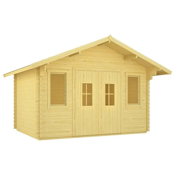 49546 Log Cabin 44 Mm 4x3x2,91 M Solid Pinewood – Image 2