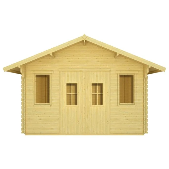 49546 Log Cabin 44 Mm 4x3x2,91 M Solid Pinewood – Image 3