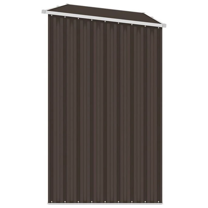 Abri à Bois De Jardin Marron 245x98x159 Cm Acier Galvanisé – Image 5