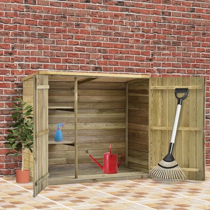 Abri à Outils De Jardin 135x60x123 Cm Pinède Imprégnée