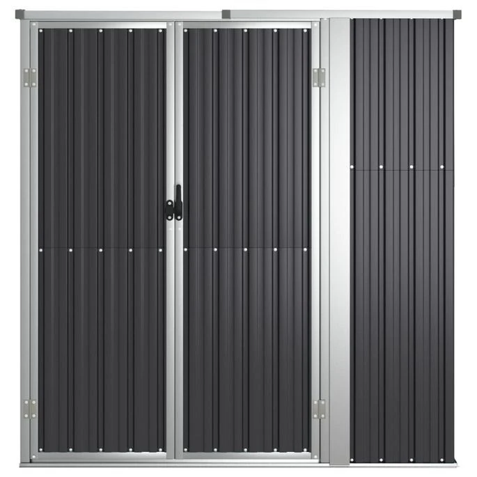 Abri à Outils De Jardin Anthracite 161x89x161cm Acier Galvanisé – Image 3