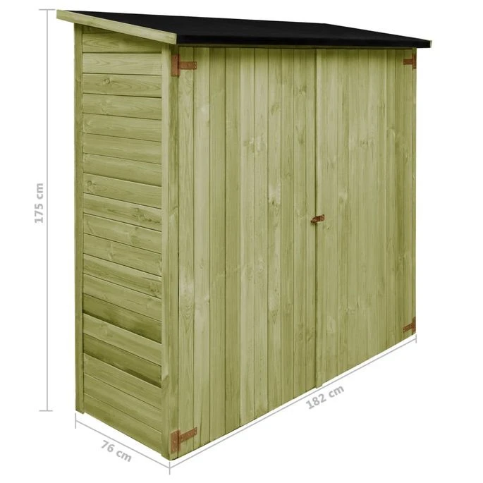 Abri à Outils De Jardin Pinède Imprégnée 182x76x175 Cm – Image 7