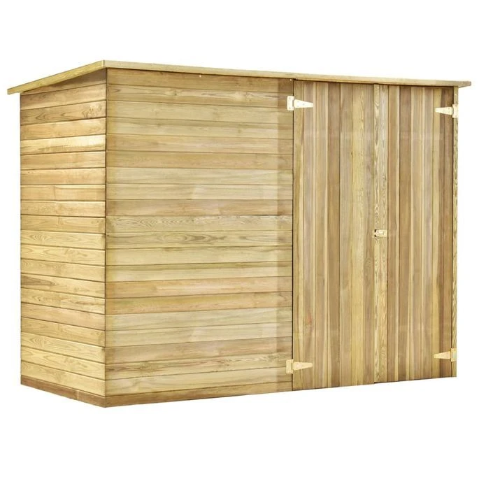 Abri à Vélo De Jardin 232x110x170 Cm Bois De Pin Imprégné