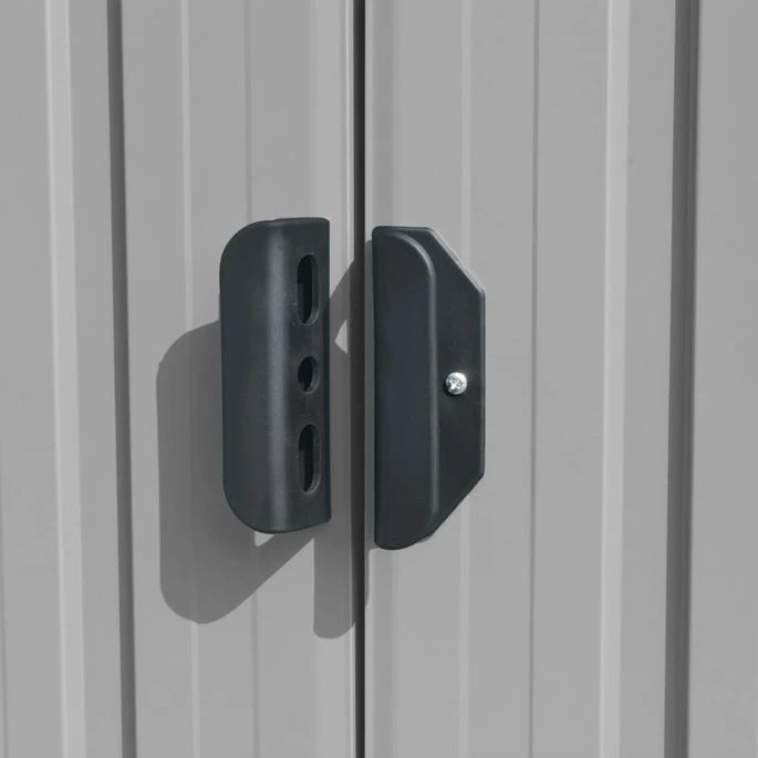 Abri De Jardin 257 X 298 X 178 Cm Métal Gris – Image 3