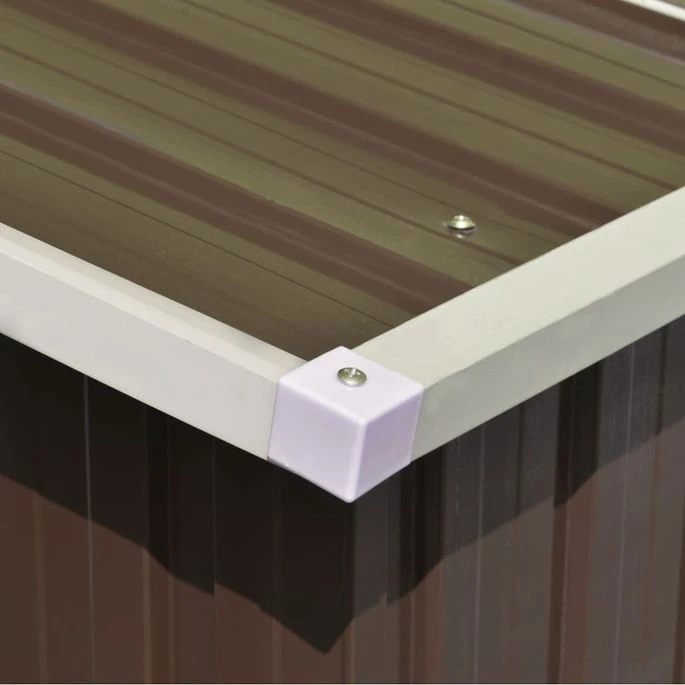 Abri De Jardin 257 X 298 X 178 Cm Métal Marron – Image 4