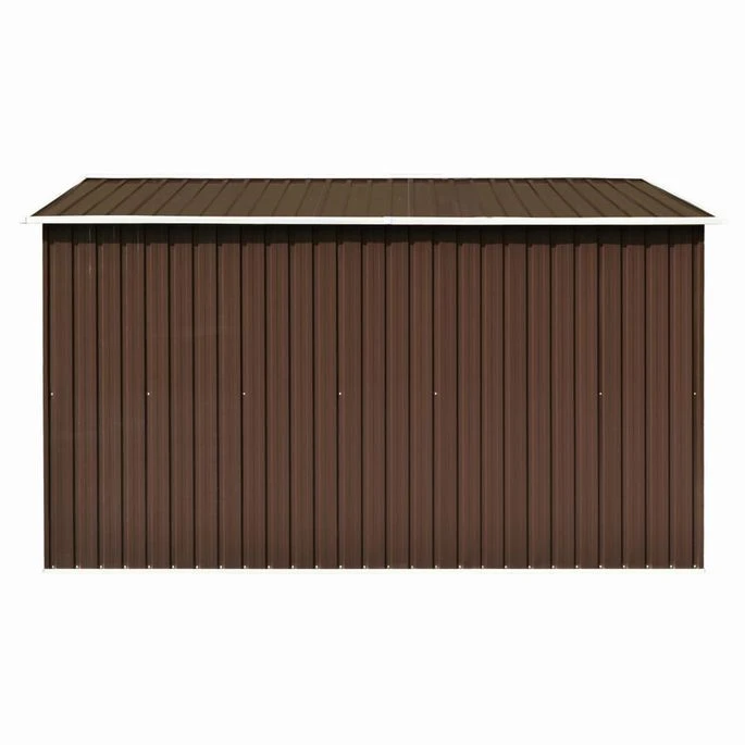 Abri De Jardin 257 X 298 X 178 Cm Métal Marron – Image 7