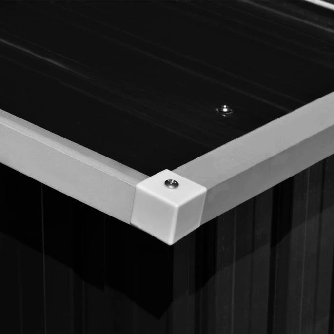 Abri De Jardin 257x392x181 Cm Métal Anthracite – Image 4
