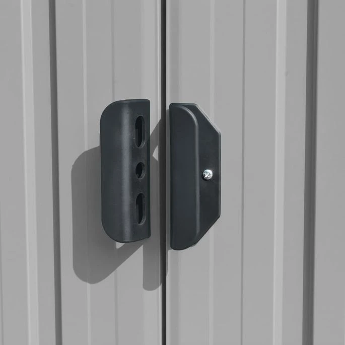 Abri De Jardin 257x489x181 Cm Métal Gris – Image 3