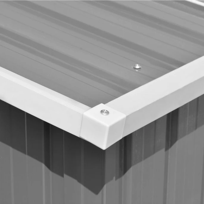 Abri De Jardin 257x489x181 Cm Métal Gris – Image 4