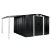 Abri De Jardin à Portes Coulissantes Anthracite 386x259x178 Cm