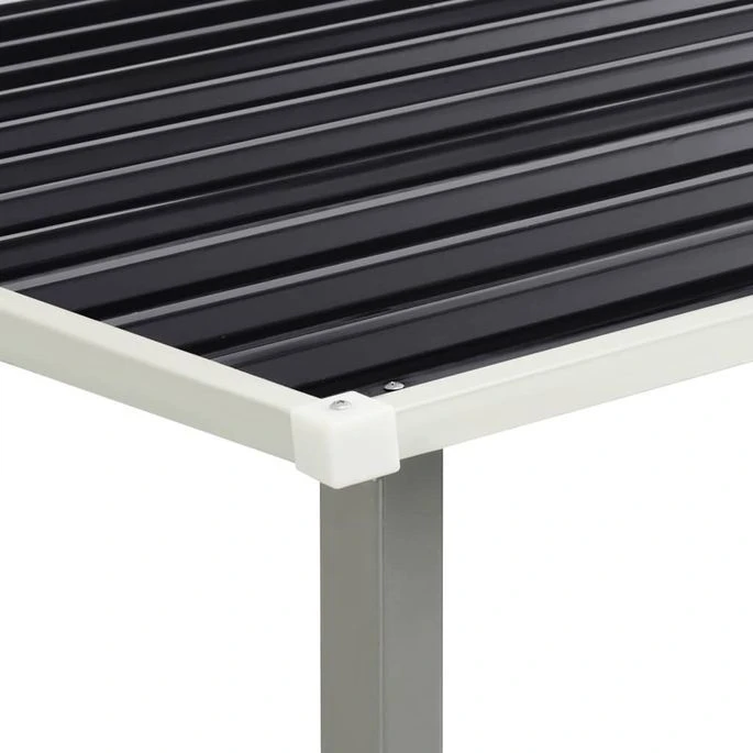 Abri De Jardin à Portes Coulissantes Anthracite 386x312x178 Cm – Image 9