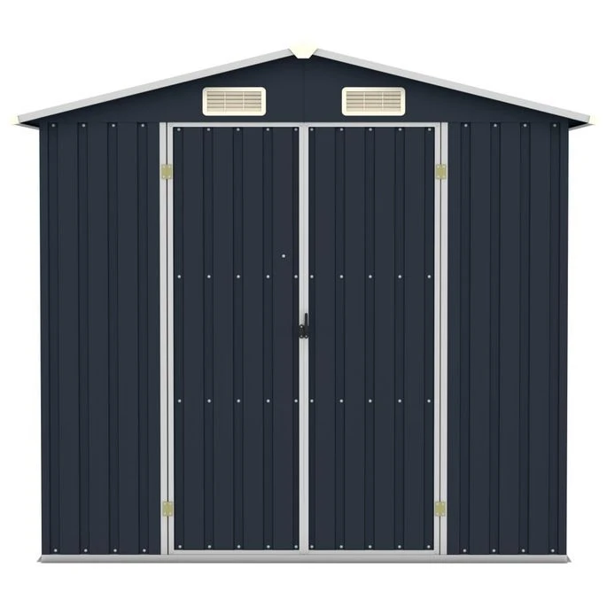 Abri De Jardin Anthracite 205x129x183 Cm Acier Galvanisé – Image 3