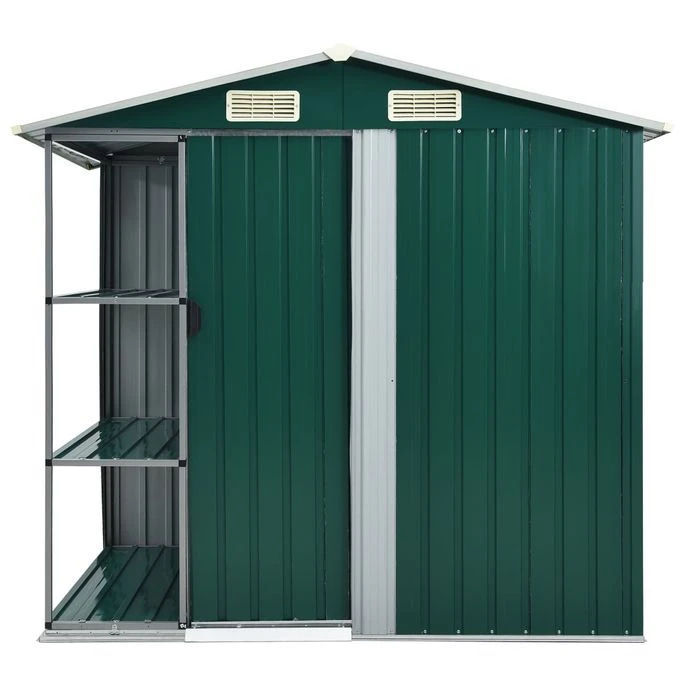 Abri De Jardin Avec étagère Vert 205x130x183 Cm Fer – Image 2