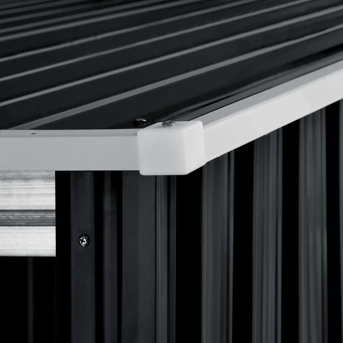 Abri De Jardin Avec Toit étendu Anthracite 336x270x181 Cm Acier – Image 2