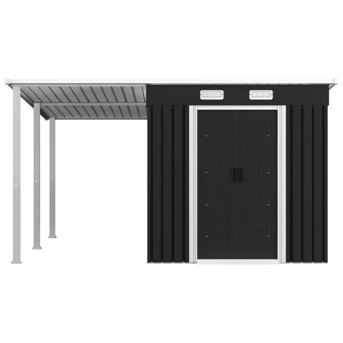 Abri De Jardin Avec Toit étendu Anthracite 336x270x181 Cm Acier – Image 4