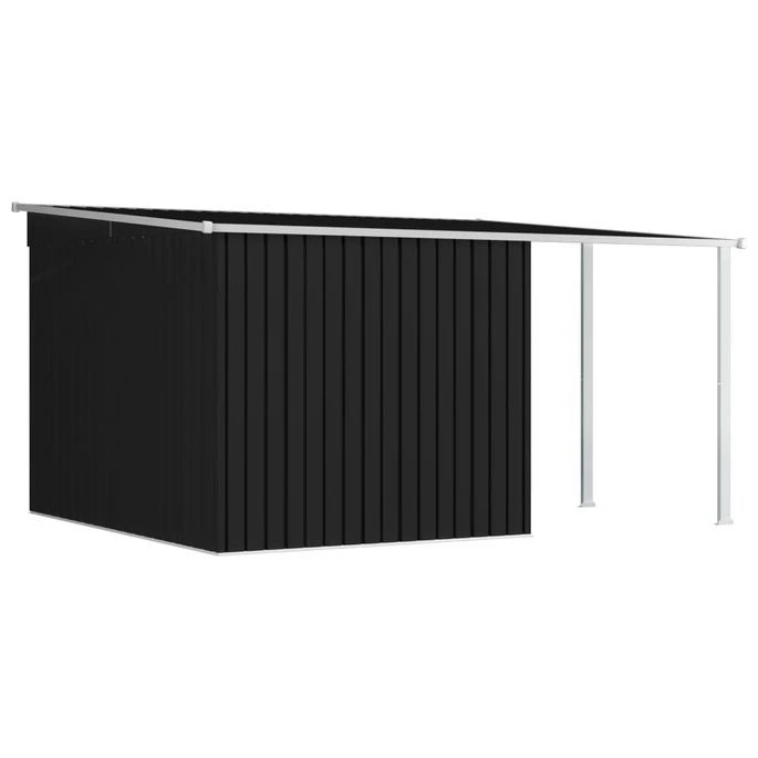 Abri De Jardin Avec Toit étendu Anthracite 336x270x181 Cm Acier – Image 5