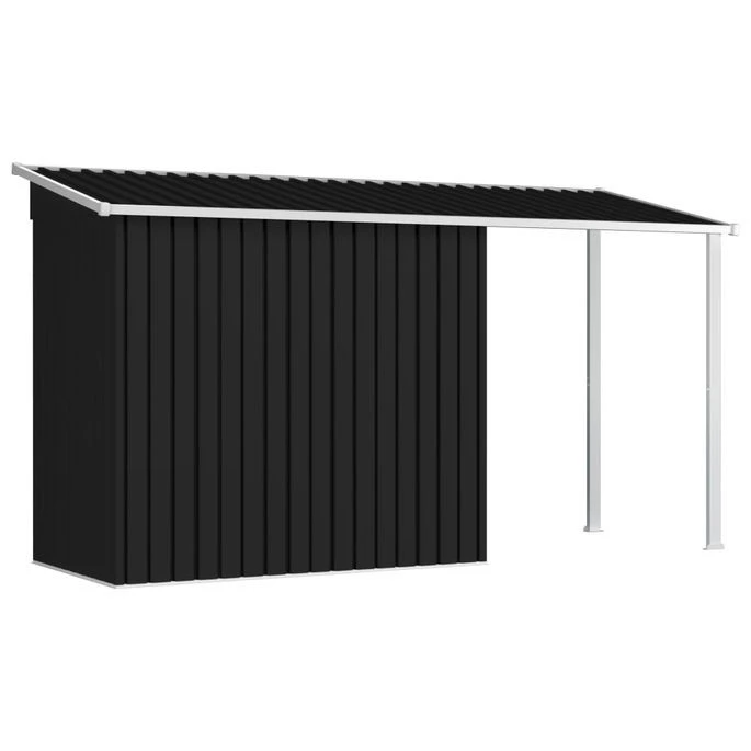 Abri De Jardin Avec Toit étendu Anthracite 346x121x181 Cm Acier – Image 7