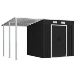 Abri De Jardin Avec Toit étendu Anthracite 346x193x181 Cm Acier