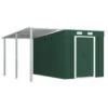 Abri De Jardin Avec Toit étendu Vert 336x270x181 Cm Acier
