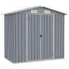 Abri De Jardin Gris 205x129x183 Cm Acier Galvanisé