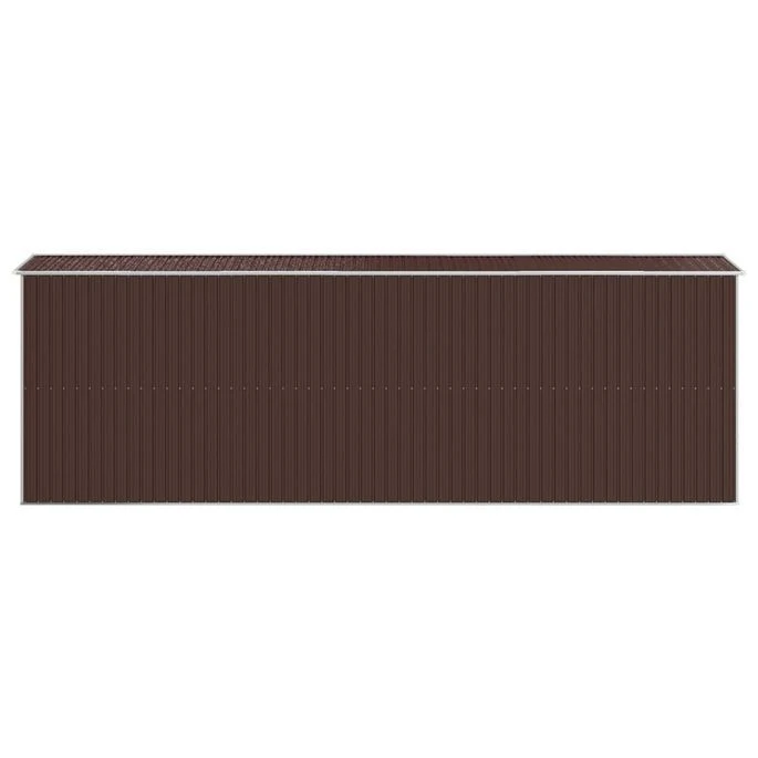 Abri De Jardin Marron Foncé 192x606x223 Cm Acier Galvanisé – Image 5