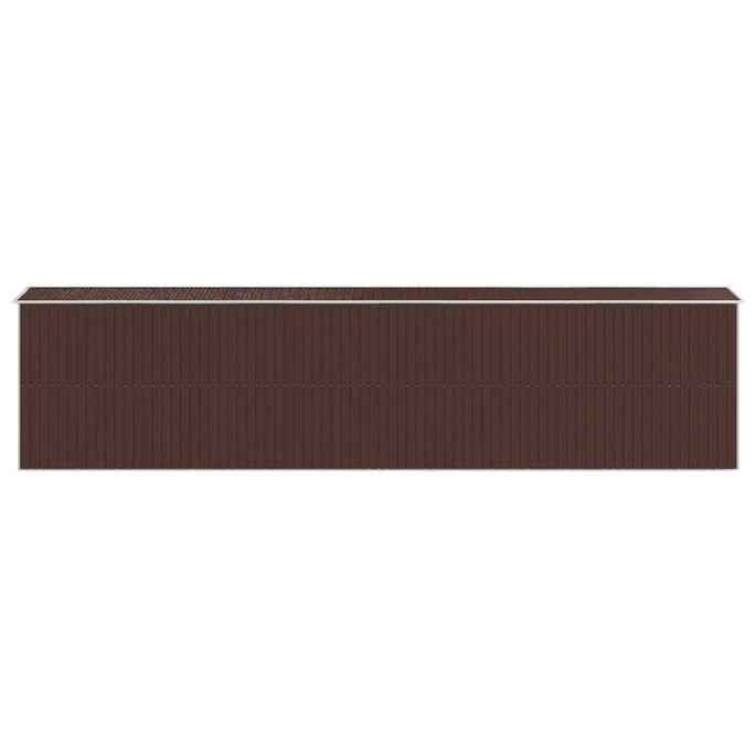 Abri De Jardin Marron Foncé 192x855x223 Cm Acier Galvanisé – Image 5