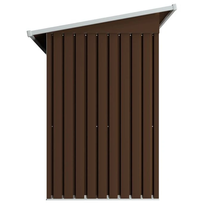 Abri De Stockage Pour Jardin Marron 194x121x181 Cm Acier – Image 4