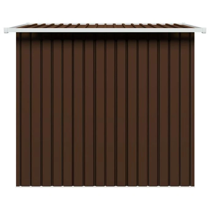 Abri De Stockage Pour Jardin Marron 194x121x181 Cm Acier – Image 5