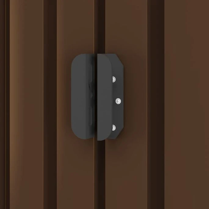 Abri De Stockage Pour Jardin Marron 194x121x181 Cm Acier – Image 7