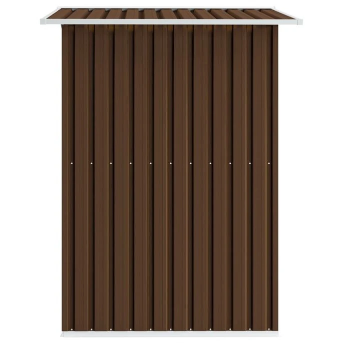 Abri De Stockage Pour Jardin Marron 204x132x186 Cm Acier – Image 4