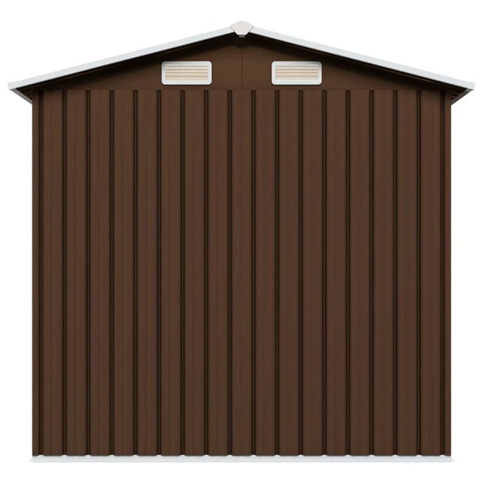Abri De Stockage Pour Jardin Marron 204x132x186 Cm Acier – Image 5
