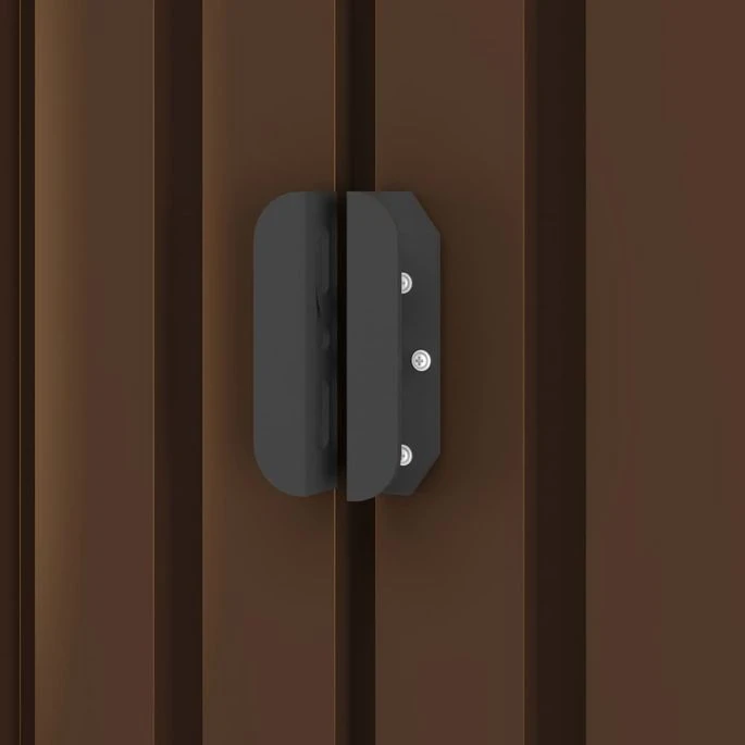 Abri De Stockage Pour Jardin Marron 204x132x186 Cm Acier – Image 7