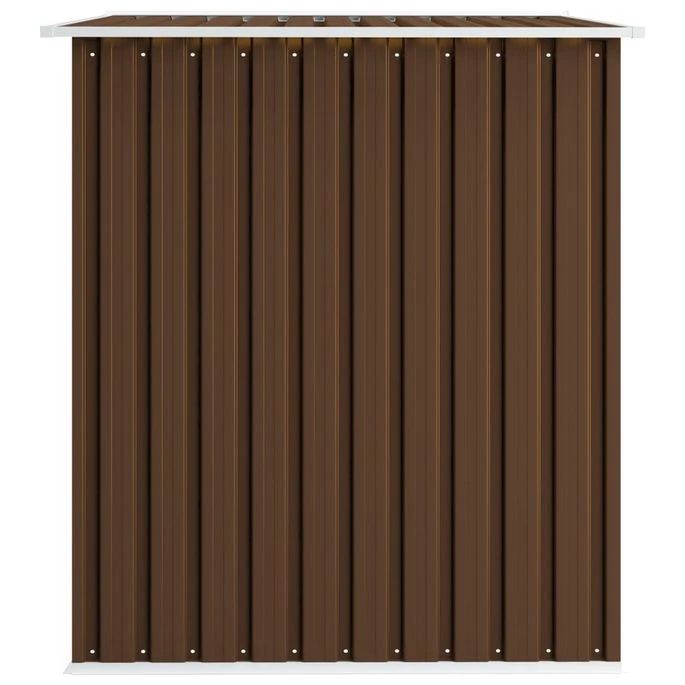 Abri De Stockage Pour Jardin Marron 257x205x178 Cm Acier – Image 4