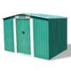 Abri De Stockage Pour Jardin Métal Vert 257 X 205 X 178 Cm