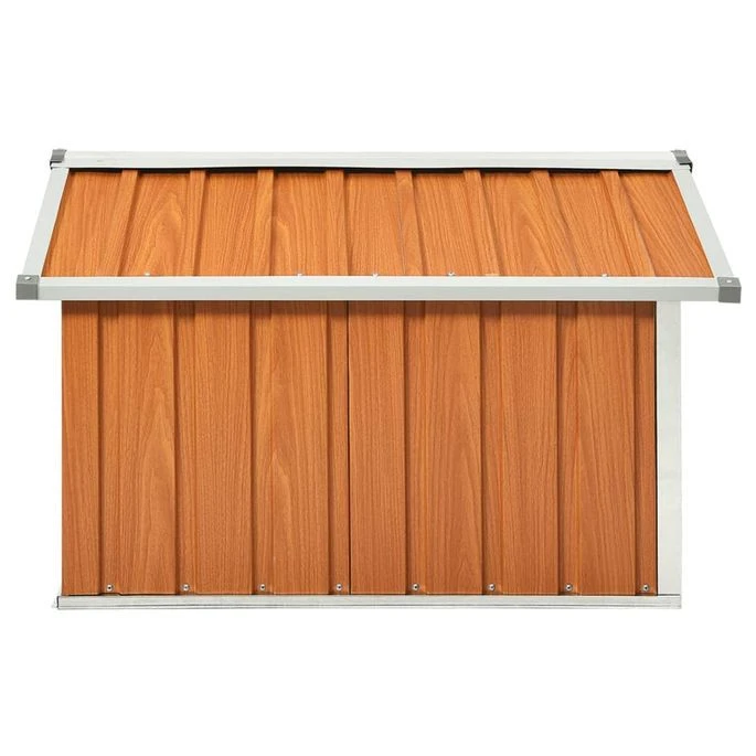 Abri Pour Robot De Jardin 92x97x63 Cm Acier Galvanisé Marron – Image 6