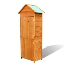 Armoire De Rangement De Jardin Marron 79x49x190 Cm