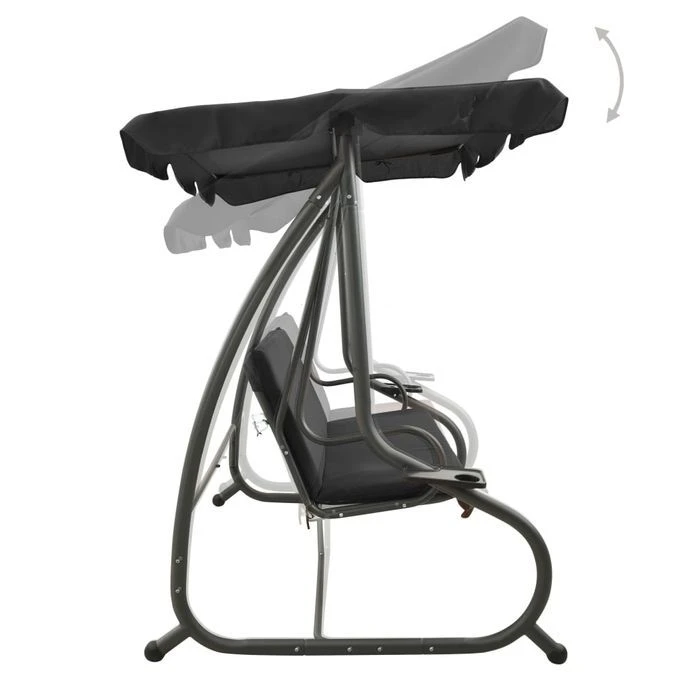 Balancelle D'extérieur Avec Auvent Anthracite – Image 5