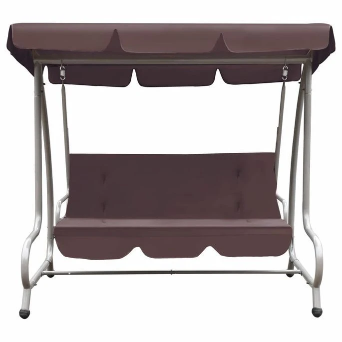 Balancelle D'extérieur Avec Auvent Couleur Café 3 – Image 2