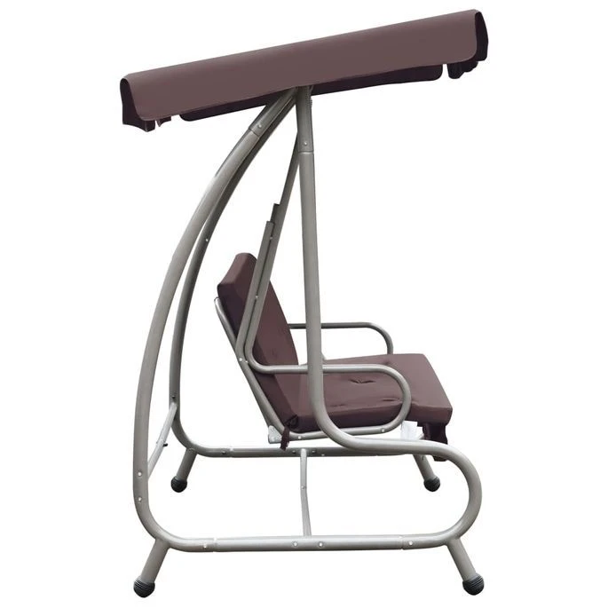 Balancelle D'extérieur Avec Auvent Couleur Café 3 – Image 3