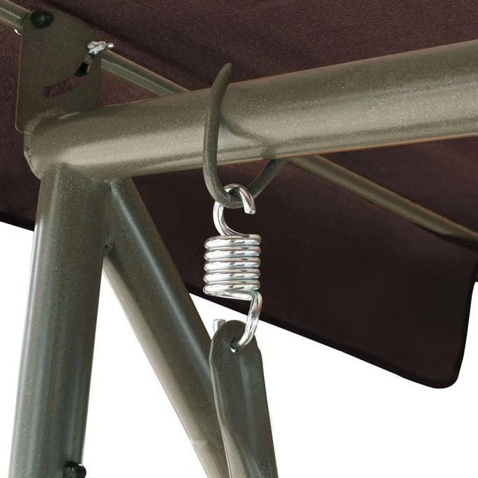 Balancelle D'extérieur Avec Auvent Couleur Café 3 – Image 4