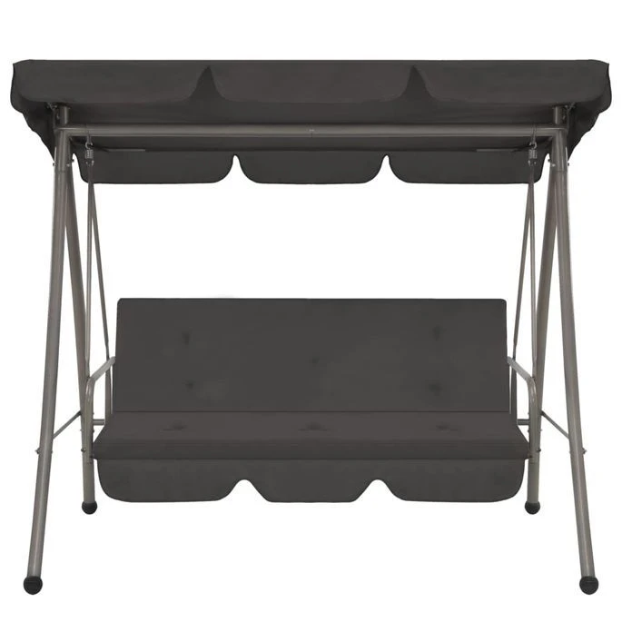 Balancelle De Jardin Avec Auvent Anthracite 192x118x175cm Acier – Image 2