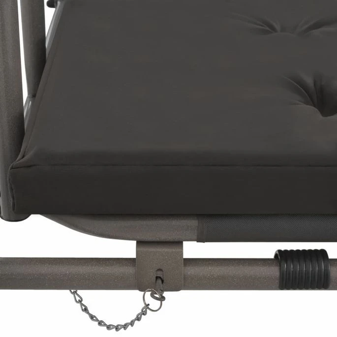 Balancelle De Jardin Avec Auvent Anthracite 192x118x175cm Acier – Image 7