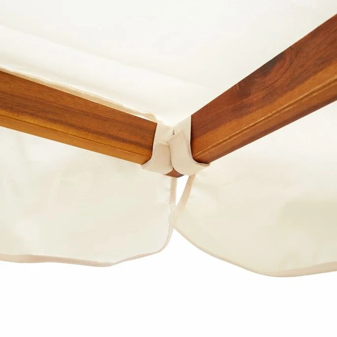 Balancelle De Jardin Avec Auvent Bois D'acacia Solide – Image 6