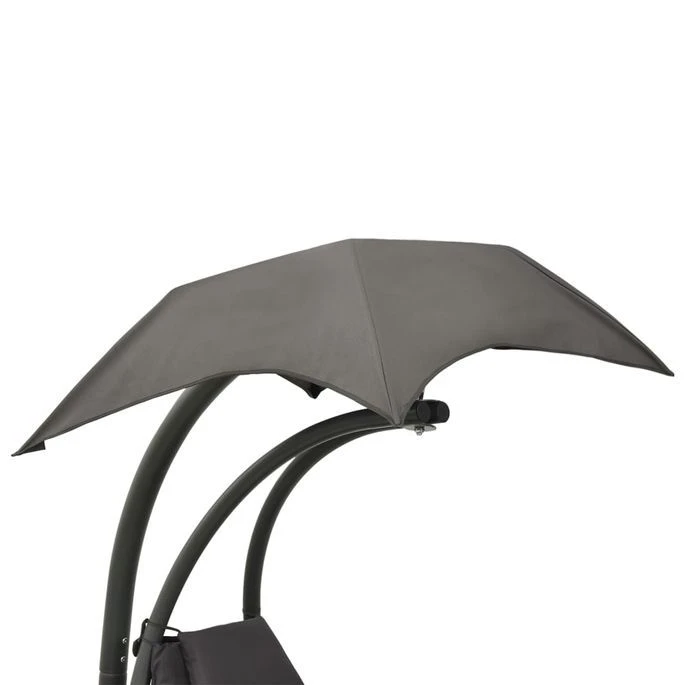 Balancelle De Jardin Gris 190x90x200 Cm Tissu – Image 6