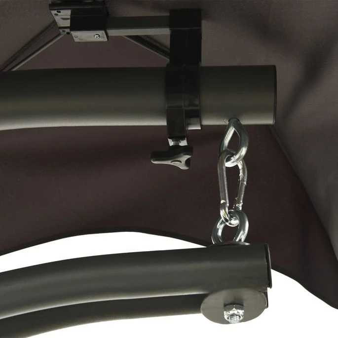 Balancelle De Jardin Gris 190x90x200 Cm Tissu – Image 7