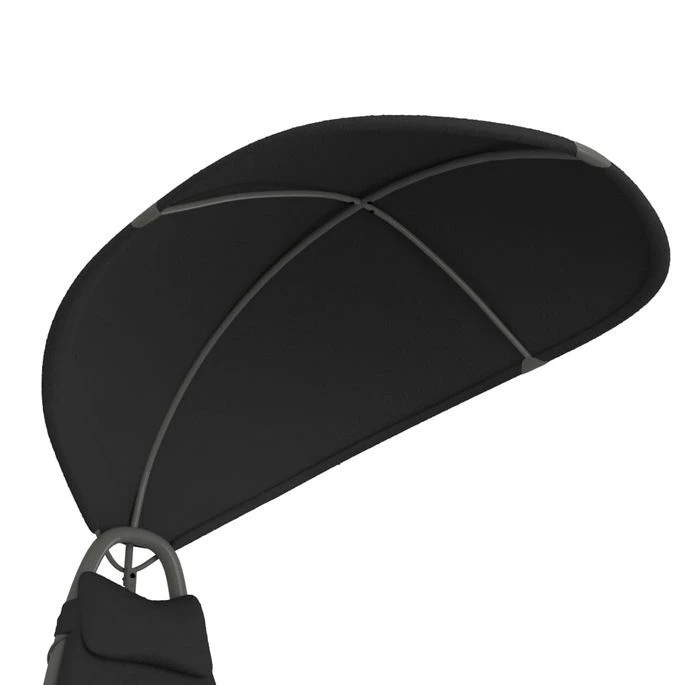 Balancelle De Jardin Noir 160x80x195 Cm Tissu – Image 5