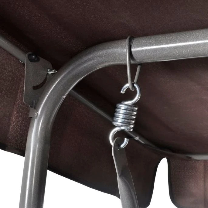 Balancelle Suspendue D'extérieur 3 Places Avec Auvent Café – Image 3